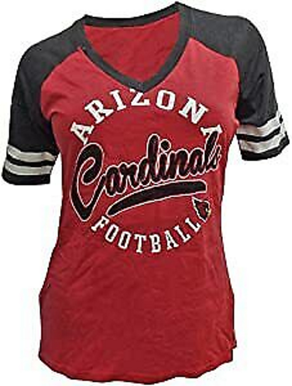 G-III Sports Women's Arizona Cardinals NFL V-Neck Fastball T-Shirt